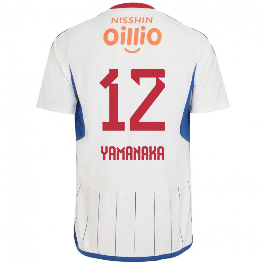 Homem Camisola Yuki Yamanaka #12 Branco Azul Vermelho Alternativa 2024/25 Camisa