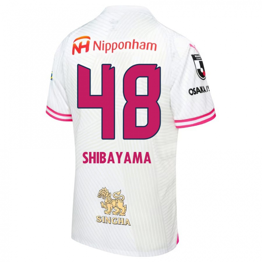 Homem Camisola Masaya Shibayama #48 Branco Rosa Alternativa 2024/25 Camisa