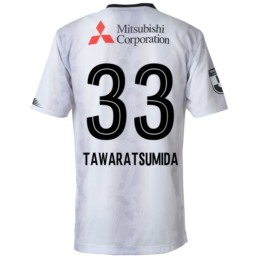 Homem Camisola Kota Tawaratsumida #33 Branco Preto Alternativa 2024/25 Camisa