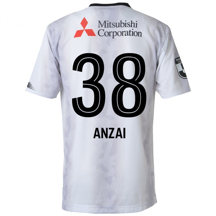 Homem Camisola Soma Anzai #38 Branco Preto Alternativa 2024/25 Camisa