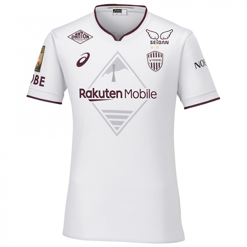 Homem Camisola Yuki Sakaguchi #38 Branco Vermelho Alternativa 2024/25 Camisa