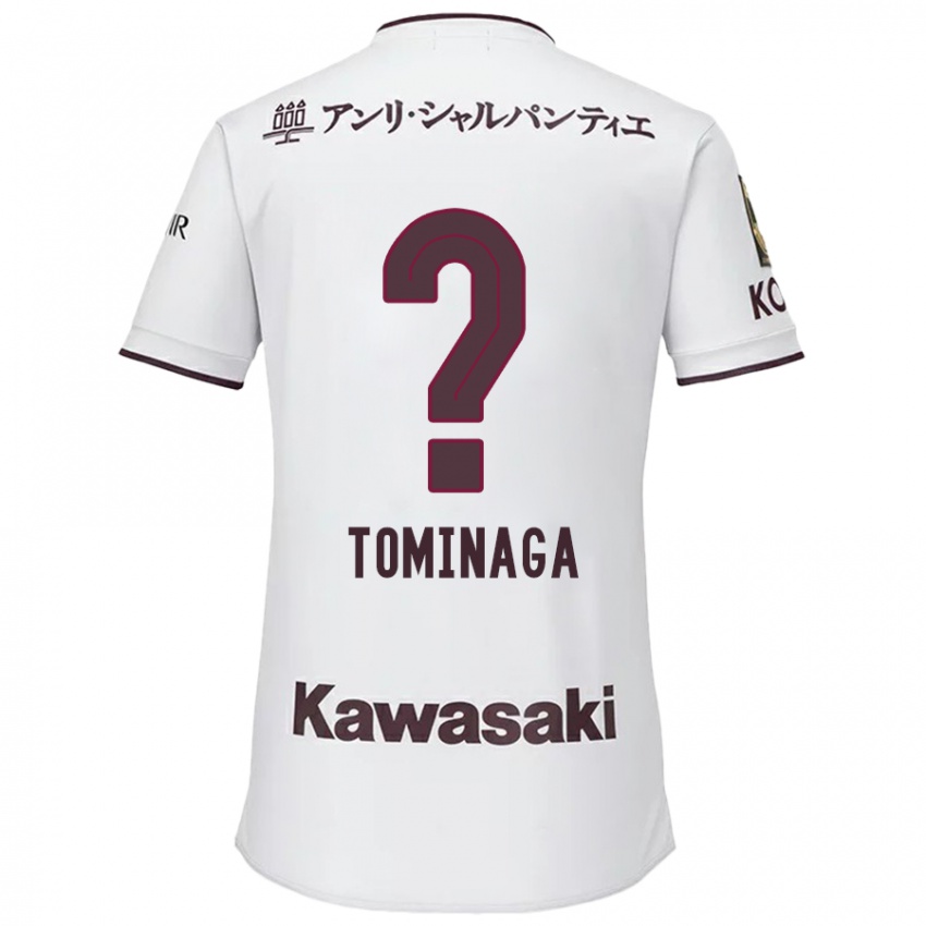 Homem Camisola Niina Tominaga #0 Branco Vermelho Alternativa 2024/25 Camisa