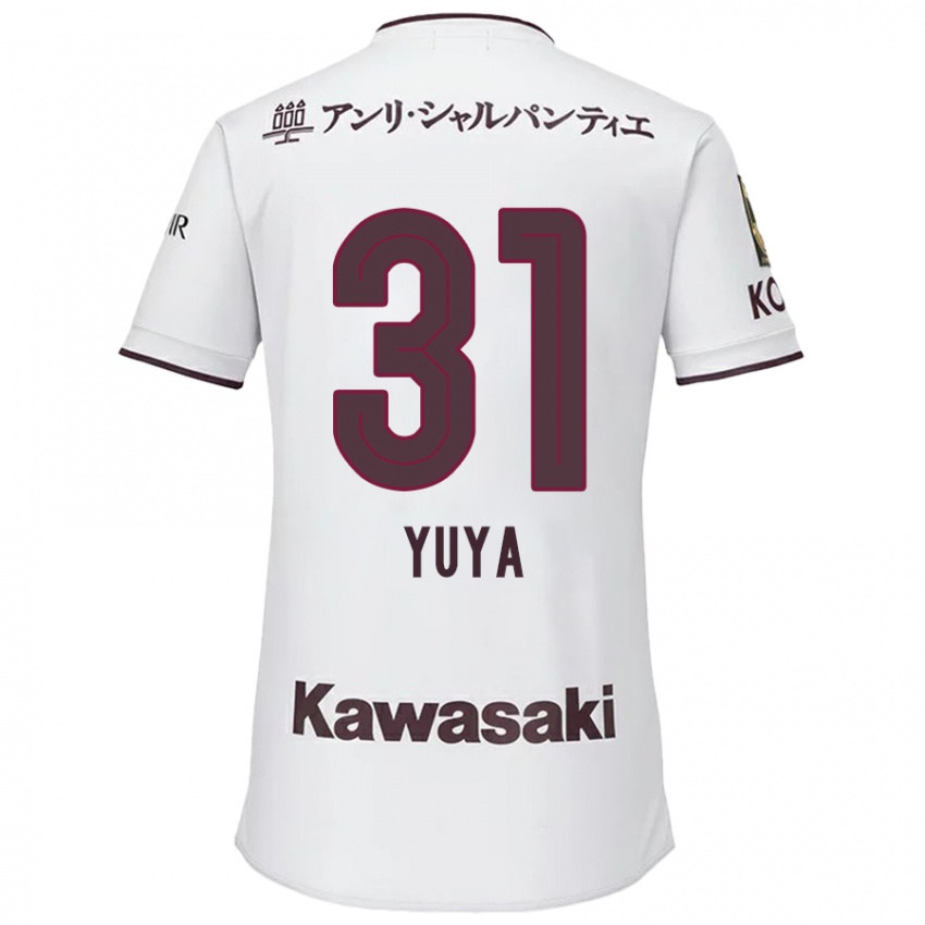 Homem Camisola Yuya Nakasaka #31 Branco Vermelho Alternativa 2024/25 Camisa