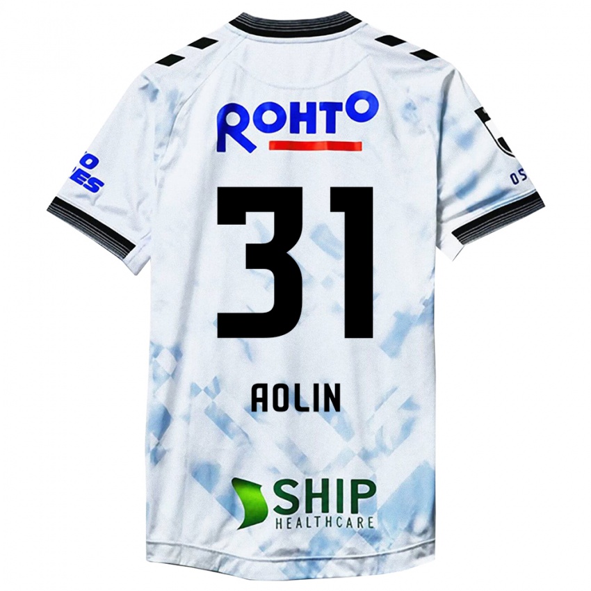 Homem Camisola Aolin Zhang #31 Branco Preto Alternativa 2024/25 Camisa