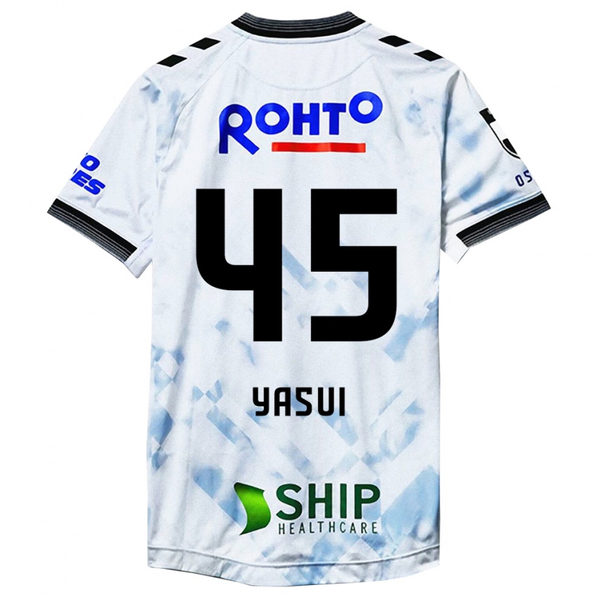 Homem Camisola Tsukasa Yasui #45 Branco Preto Alternativa 2024/25 Camisa