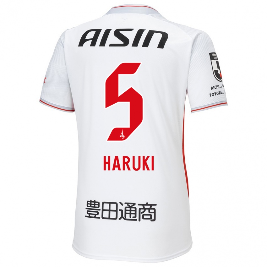 Homem Camisola Haruki Yoshida #5 Branco Amarelo Vermelho Alternativa 2024/25 Camisa