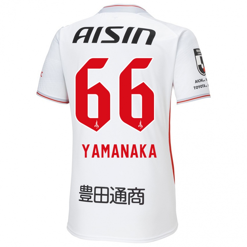 Homem Camisola Ryosuke Yamanaka #66 Branco Amarelo Vermelho Alternativa 2024/25 Camisa