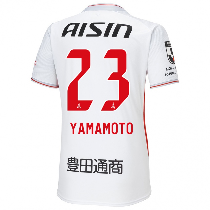 Homem Camisola Haruki Yamamoto #23 Branco Amarelo Vermelho Alternativa 2024/25 Camisa