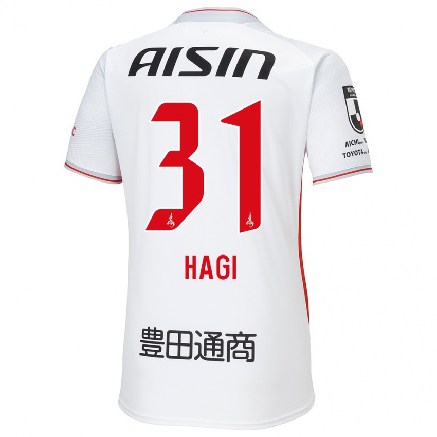 Homem Camisola Hiroaki Hagi #31 Branco Amarelo Vermelho Alternativa 2024/25 Camisa