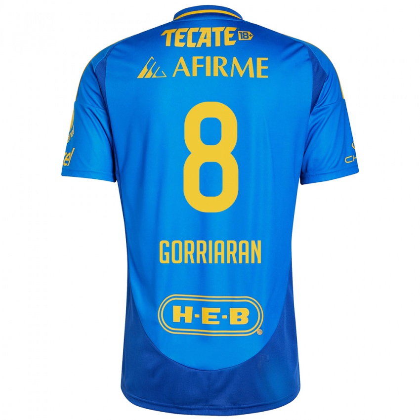 Homem Camisola Fernando Gorriaran #8 Azul Amarelo Alternativa 2024/25 Camisa