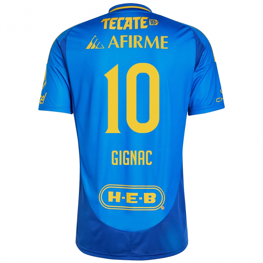 Homem Camisola Andre-Pierre Gignac #10 Azul Amarelo Alternativa 2024/25 Camisa