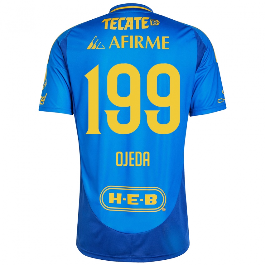 Homem Camisola Diego Ojeda #199 Azul Amarelo Alternativa 2024/25 Camisa