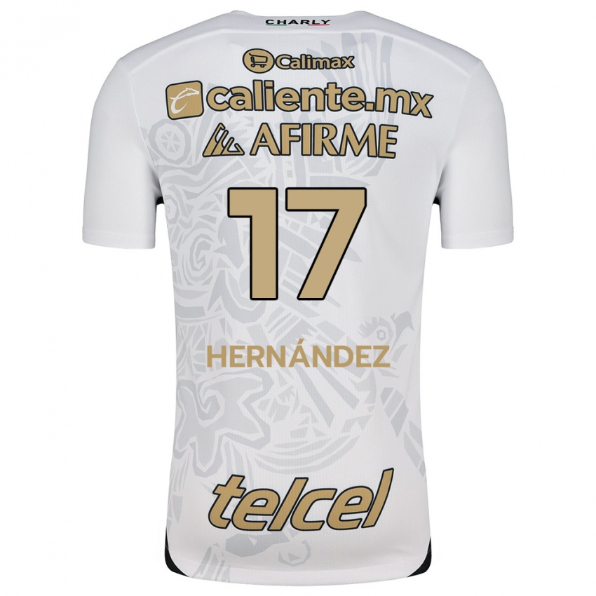 Homem Camisola Rubén Hernández #17 Branco Preto Alternativa 2024/25 Camisa