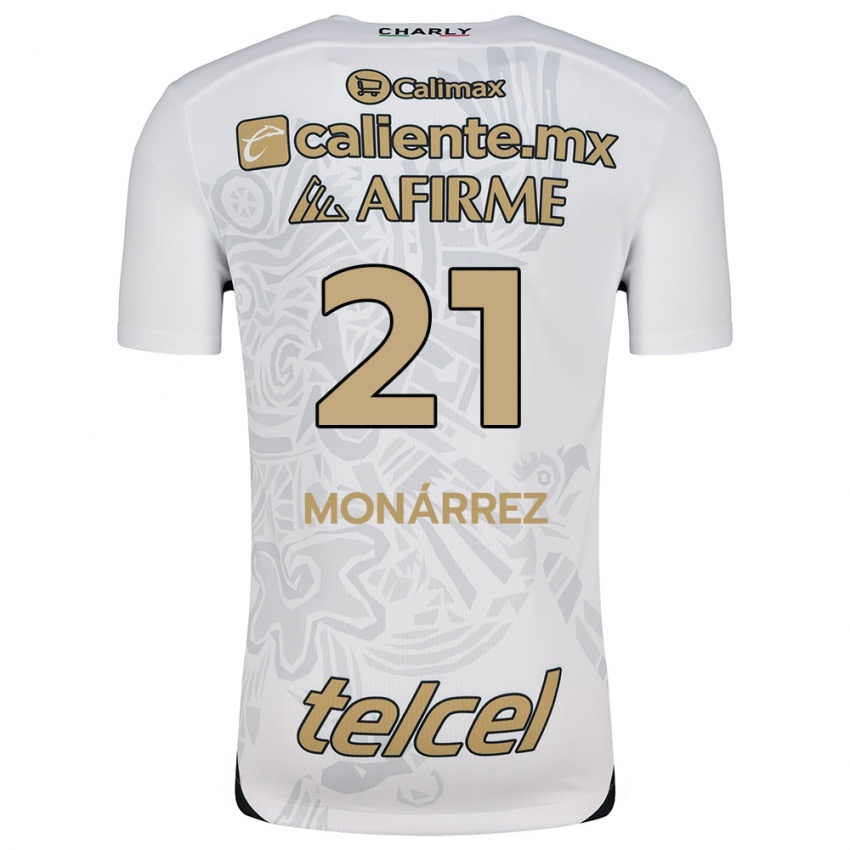 Homem Camisola Fernando Monárrez #21 Branco Preto Alternativa 2024/25 Camisa