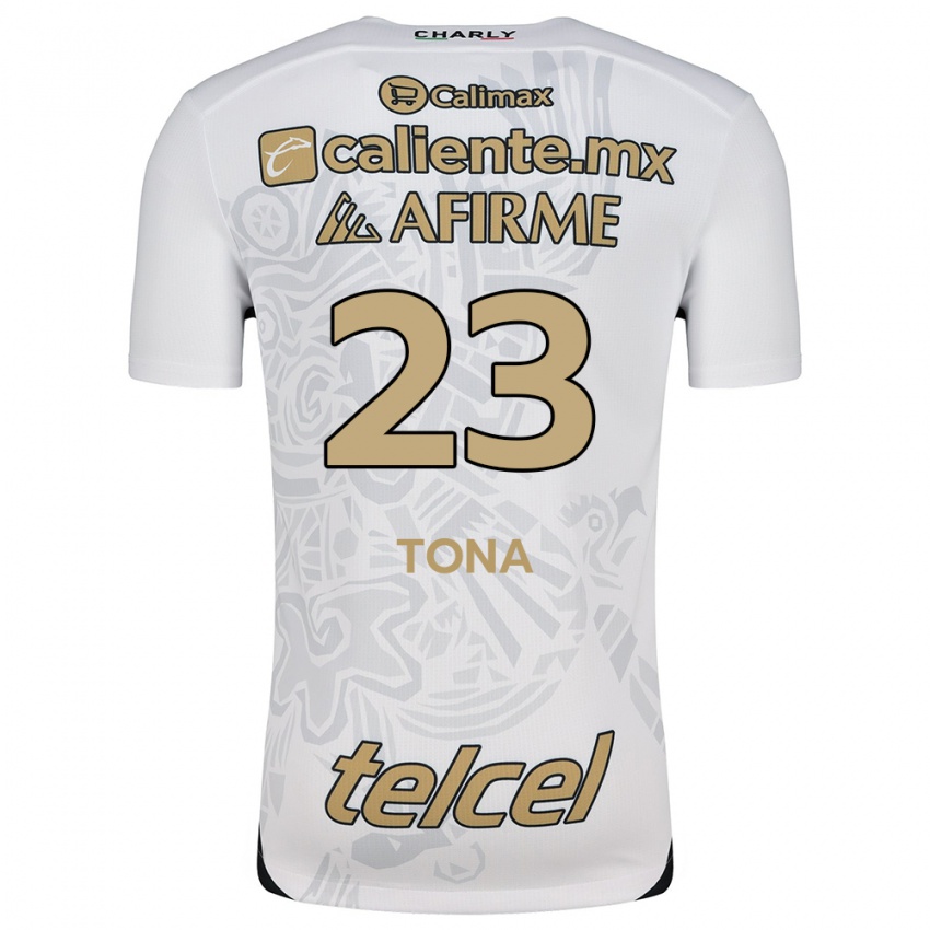 Homem Camisola Iván Tona #23 Branco Preto Alternativa 2024/25 Camisa