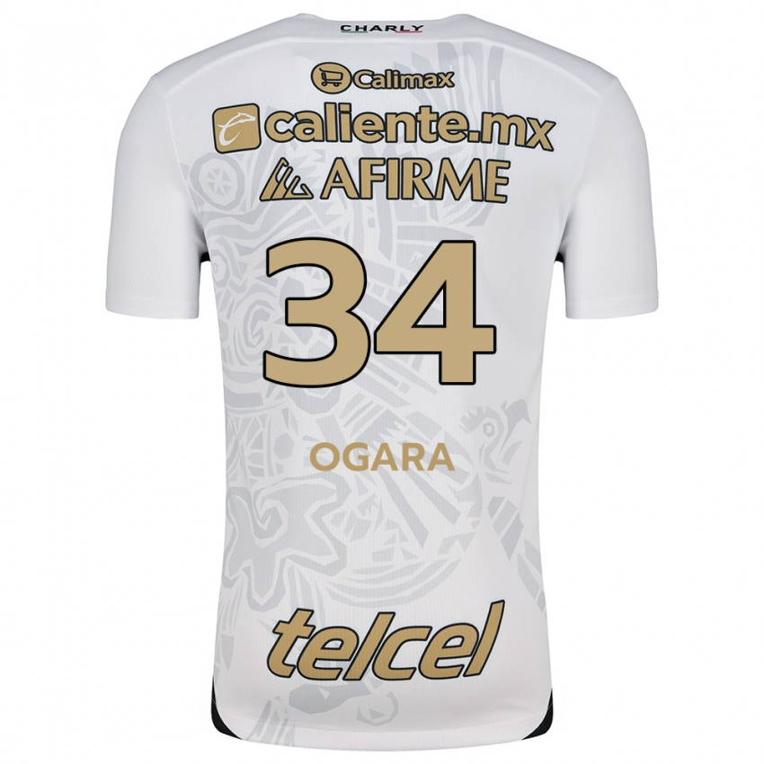 Homem Camisola Gerson Ogara #34 Branco Preto Alternativa 2024/25 Camisa