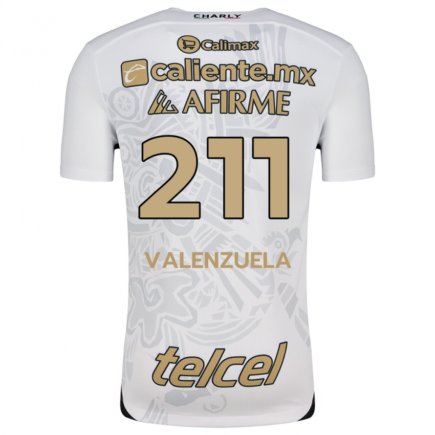 Homem Camisola Aldieri Valenzuela #211 Branco Preto Alternativa 2024/25 Camisa