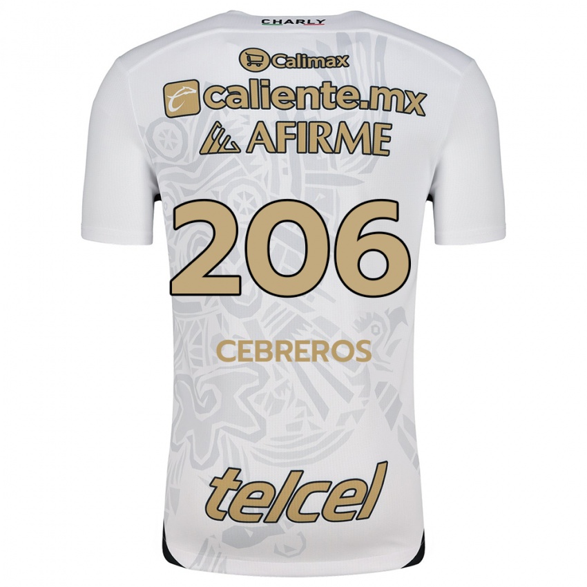 Homem Camisola Luis Cebreros #206 Branco Preto Alternativa 2024/25 Camisa