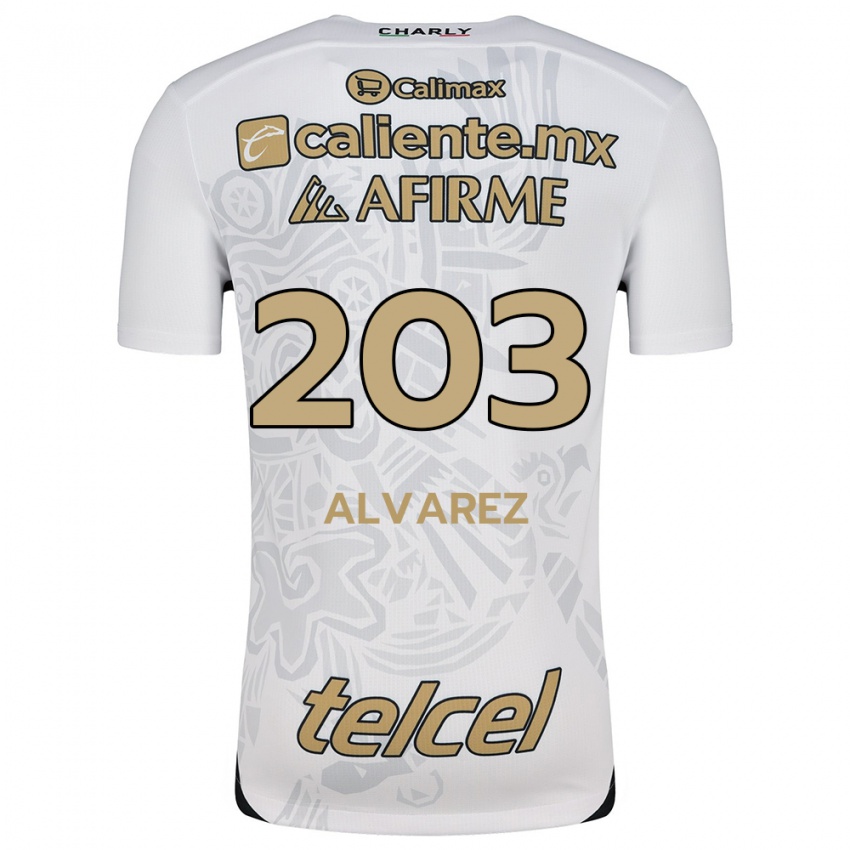 Homem Camisola Jaime Álvarez #203 Branco Preto Alternativa 2024/25 Camisa