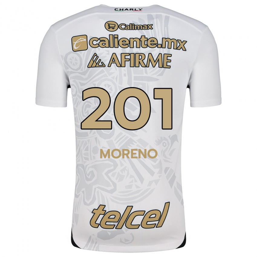 Homem Camisola Jesús Moreno #201 Branco Preto Alternativa 2024/25 Camisa