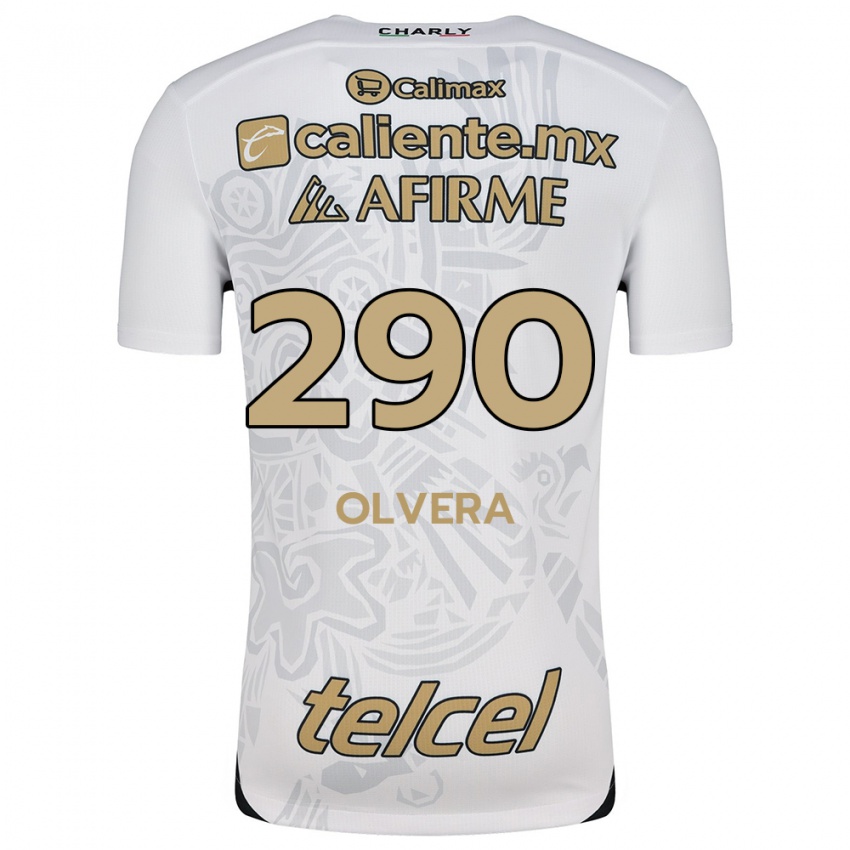 Homem Camisola Ian Olvera #290 Branco Preto Alternativa 2024/25 Camisa