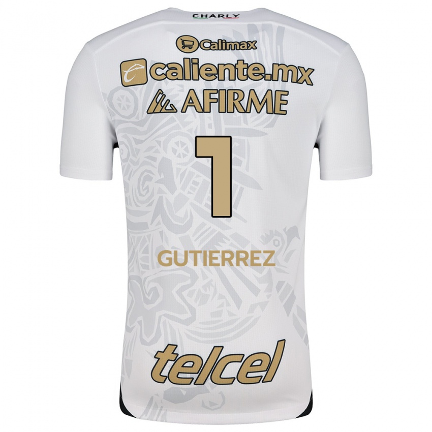 Homem Camisola Alejandra Gutierrez #1 Branco Preto Alternativa 2024/25 Camisa