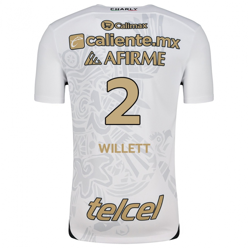 Homem Camisola Adyson Willett #2 Branco Preto Alternativa 2024/25 Camisa