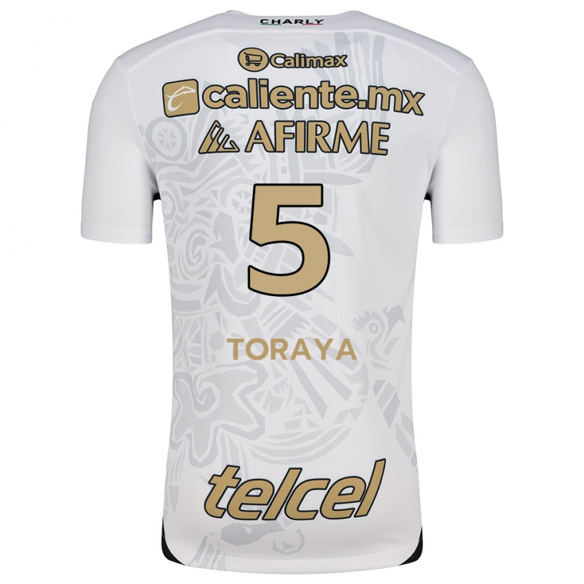 Homem Camisola Yadira Toraya #5 Branco Preto Alternativa 2024/25 Camisa