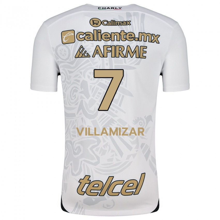 Homem Camisola Paola Villamizar #7 Branco Preto Alternativa 2024/25 Camisa