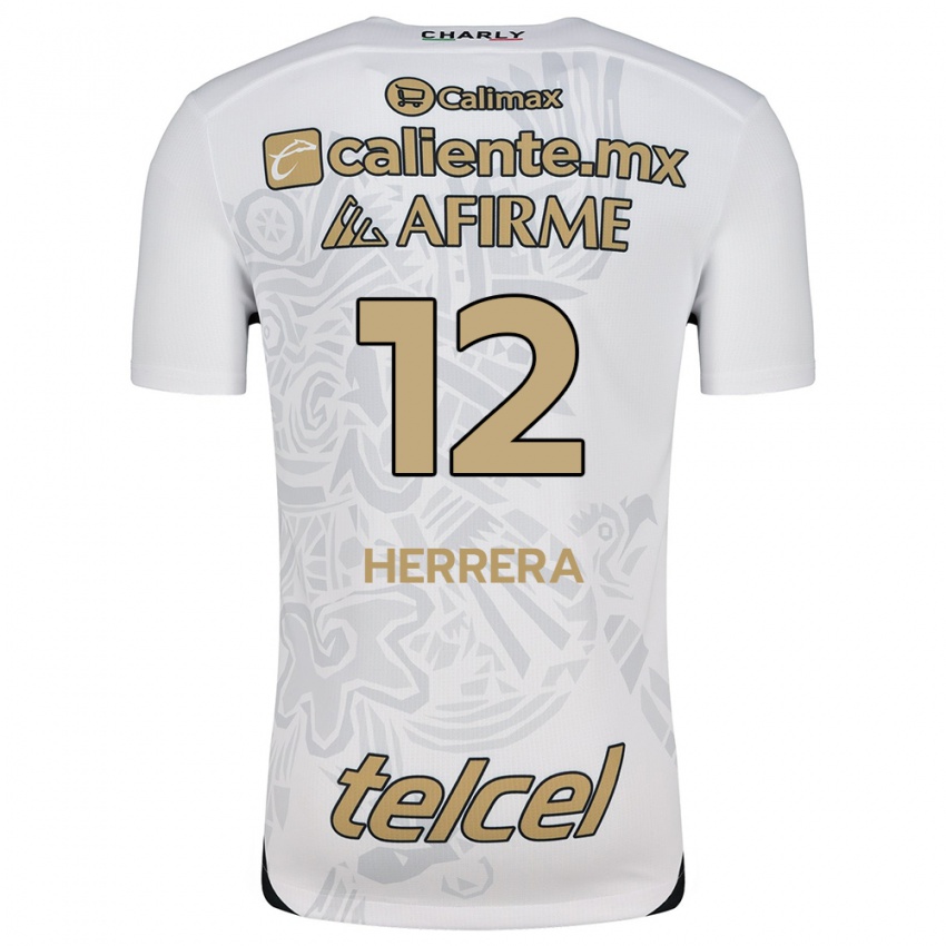 Homem Camisola Melissa Herrera #12 Branco Preto Alternativa 2024/25 Camisa