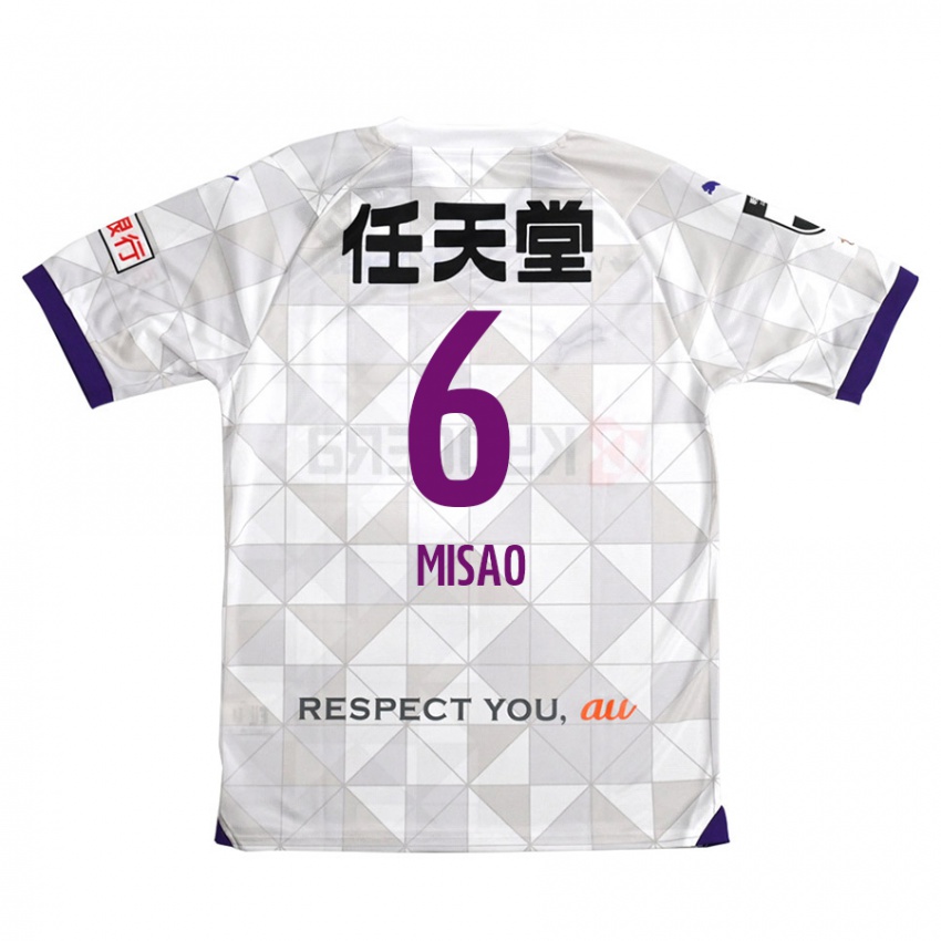 Homem Camisola Yuto Misao #6 Branco Roxo Alternativa 2024/25 Camisa