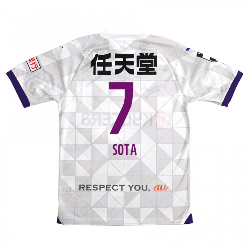 Homem Camisola Sota Kawasaki #7 Branco Roxo Alternativa 2024/25 Camisa