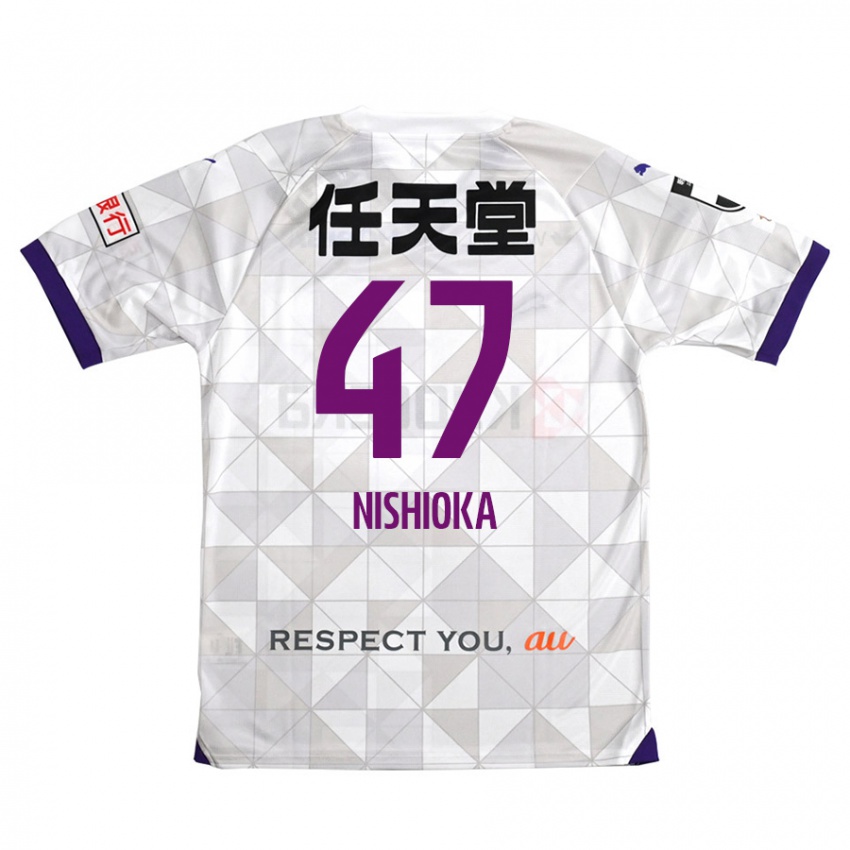 Homem Camisola Yuma Nishioka #47 Branco Roxo Alternativa 2024/25 Camisa