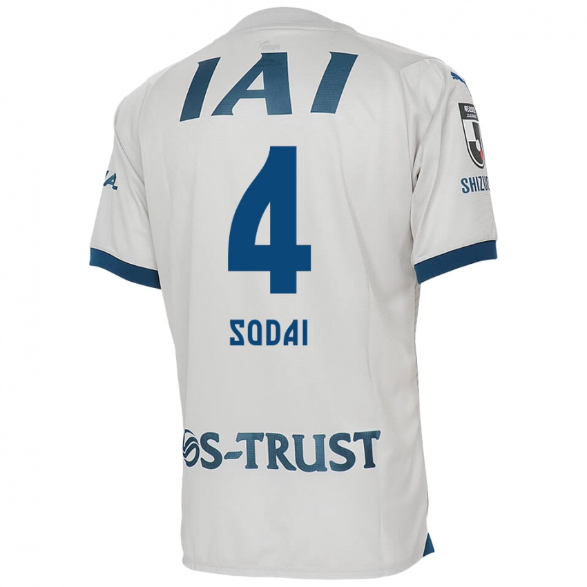 Homem Camisola Sodai Hasukawa #4 Branco Azul Alternativa 2024/25 Camisa