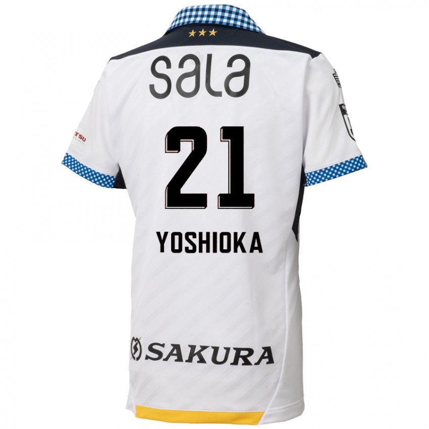 Homem Camisola Kanta Yoshioka #21 Branco Preto Alternativa 2024/25 Camisa