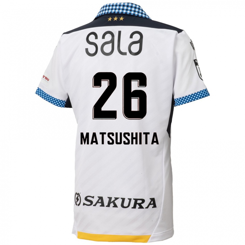 Homem Camisola Sota Matsushita #26 Branco Preto Alternativa 2024/25 Camisa