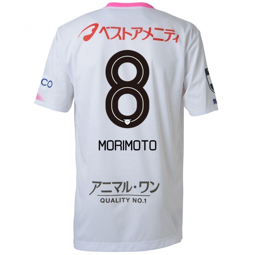 Homem Camisola Sena Morimoto #8 Branco Azul Rosa Alternativa 2024/25 Camisa