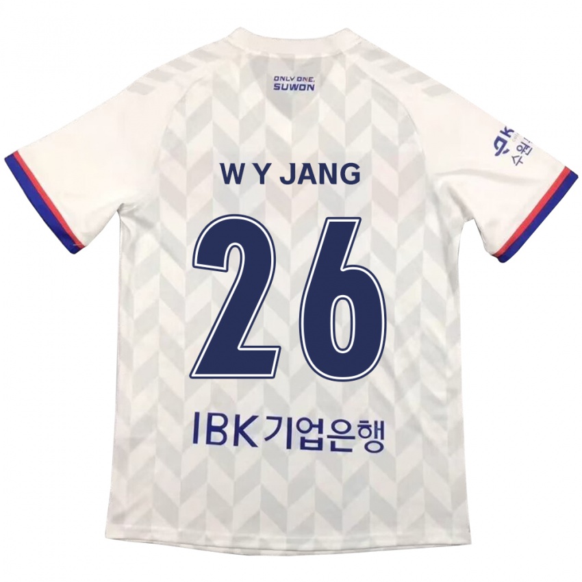 Homem Camisola Young-Woo Jang #26 Branco Azul Alternativa 2024/25 Camisa