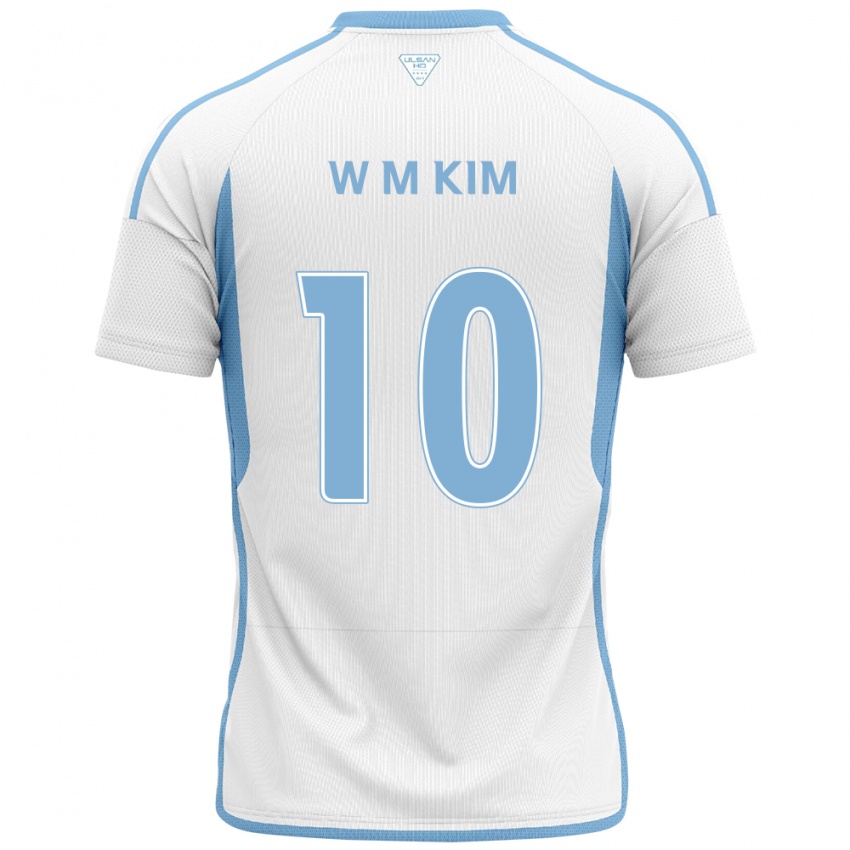 Homem Camisola Min-Woo Kim #10 Branco Azul Alternativa 2024/25 Camisa