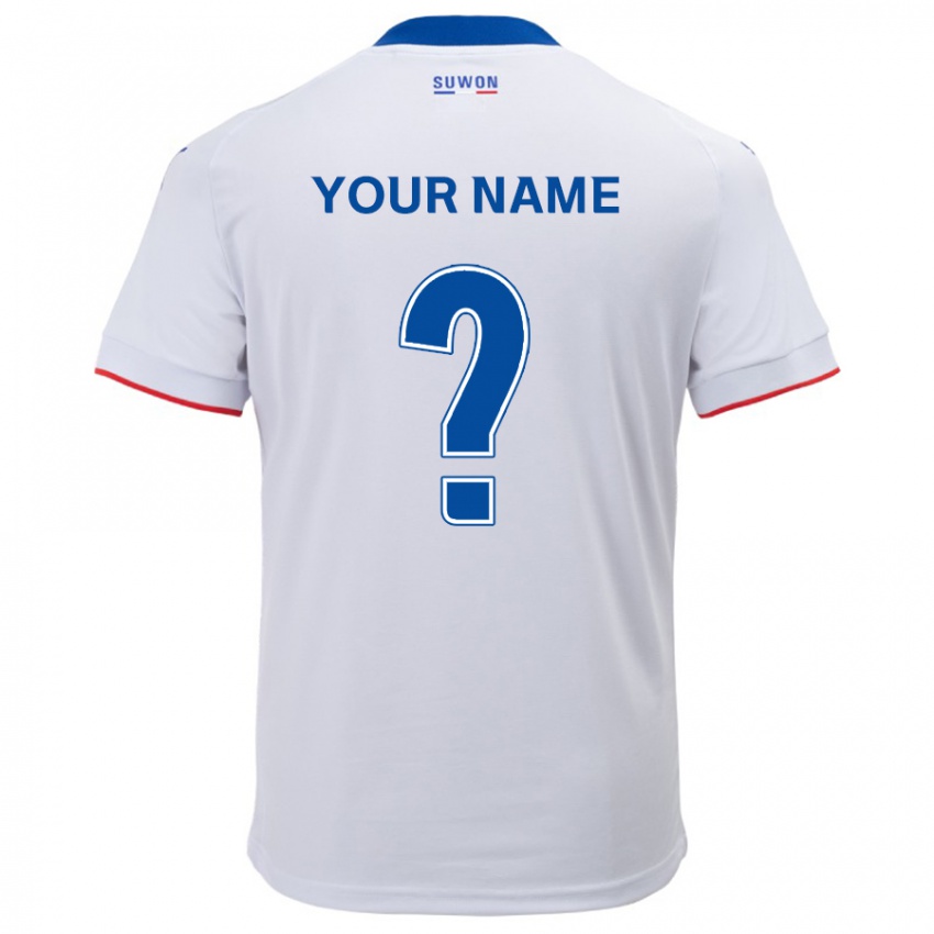 Homem Camisola Seu Nome #0 Branco Azul Alternativa 2024/25 Camisa