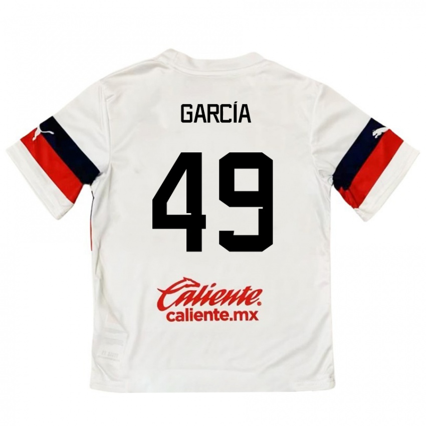 Homem Camisola Gilberto García #49 Branco Vermelho Alternativa 2024/25 Camisa