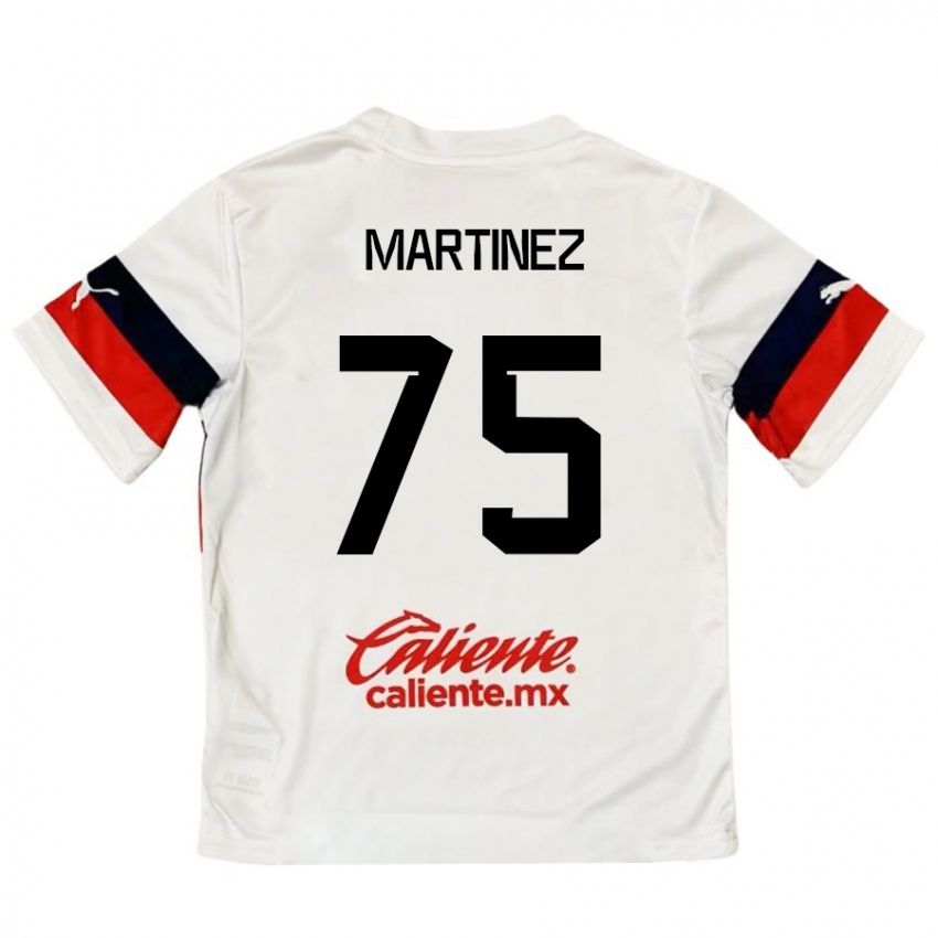 Homem Camisola Isaac Martínez #75 Branco Vermelho Alternativa 2024/25 Camisa