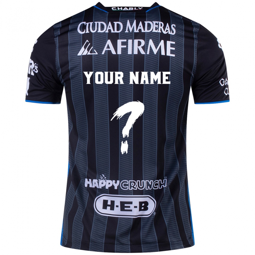 Homem Camisola Seu Nome #0 Branco Preto Alternativa 2024/25 Camisa