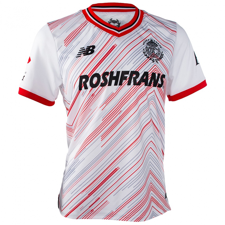 Homem Camisola Carlos Orrantia #8 Branco Vermelho Alternativa 2024/25 Camisa