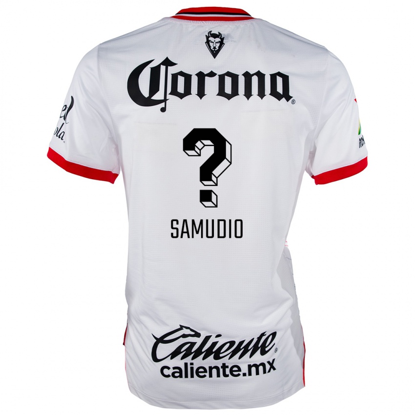 Homem Camisola Braian Samudio #0 Branco Vermelho Alternativa 2024/25 Camisa