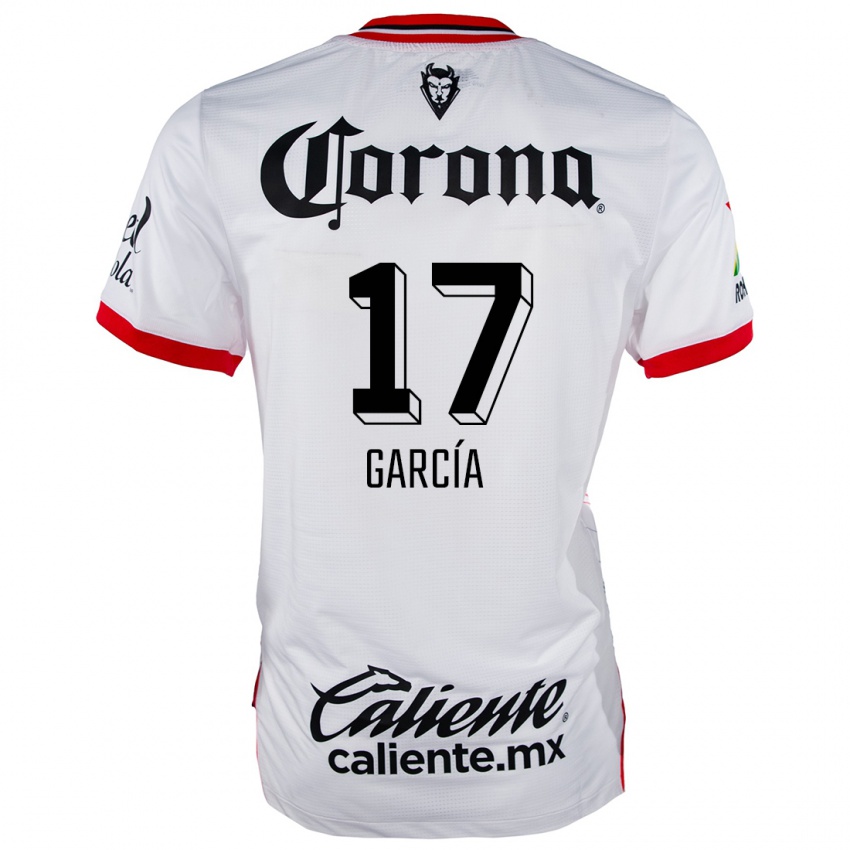 Homem Camisola Brian García #17 Branco Vermelho Alternativa 2024/25 Camisa