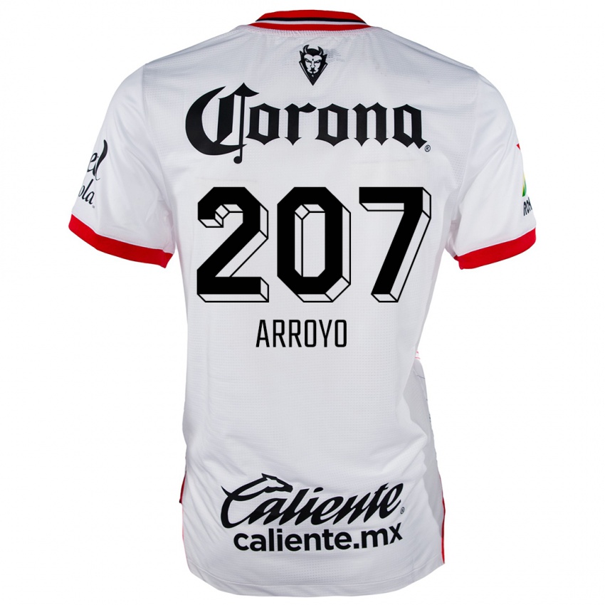 Homem Camisola José Arroyo #207 Branco Vermelho Alternativa 2024/25 Camisa