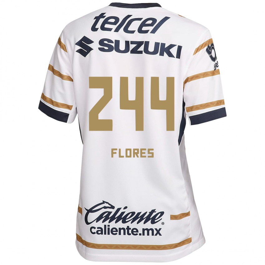 Mulher Camisola Jonathan Flores #244 Obsidiana Branca Principal 2024/25 Camisa