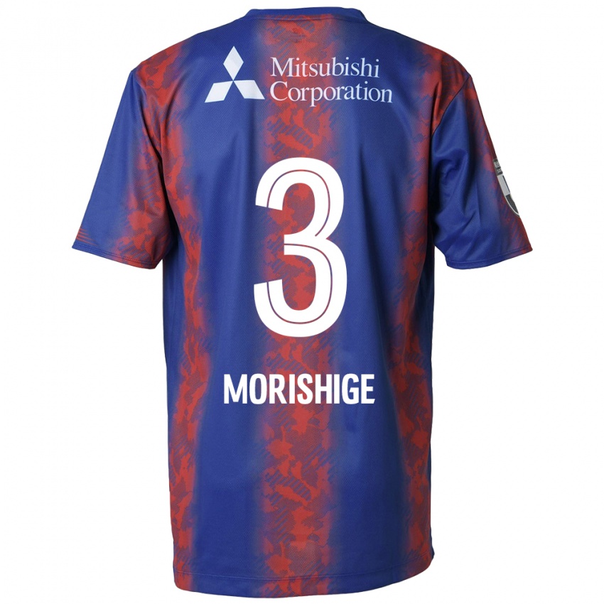 Mulher Camisola Masato Morishige #3 Azul Vermelho Principal 2024/25 Camisa