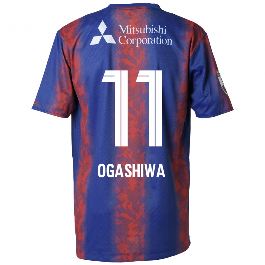 Mulher Camisola Tsuyoshi Ogashiwa #11 Azul Vermelho Principal 2024/25 Camisa